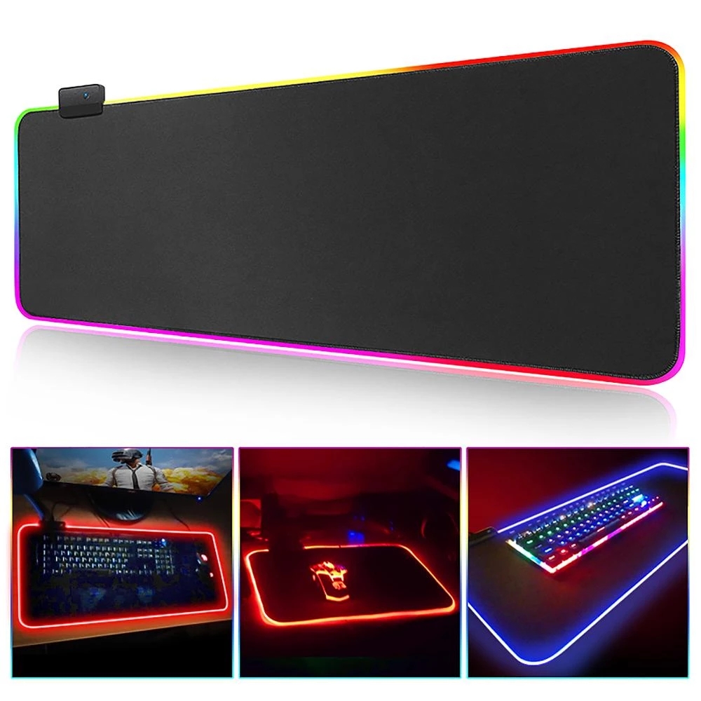 Tech Desktop Accessories - Alfombrilla de ratón LED luminosa para