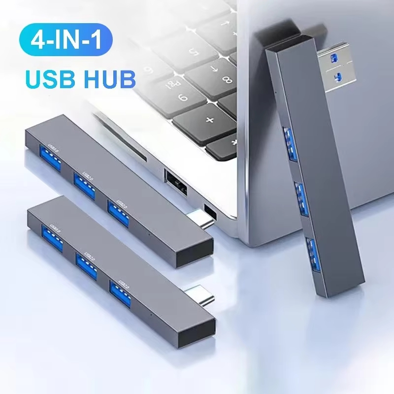 Type C Multiport Adapter - Hub USB 3.0 de 4 Puertos,