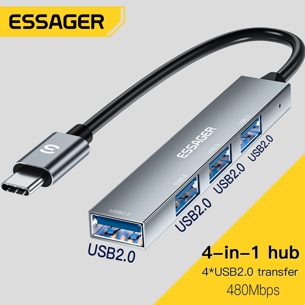 Type C Multiport Adapter - Essager 4 en 1 USB C