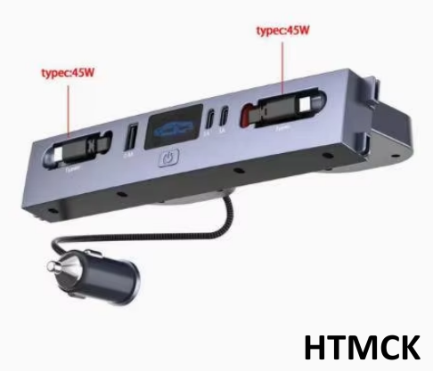 Type C Multiport Adapter - Cargador de coche multi-puerto, adaptador de