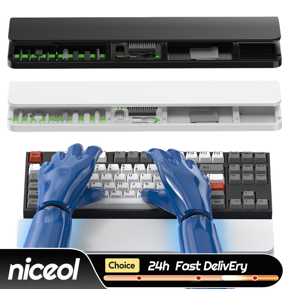 Keyboard Wrist Pad Leather - Reposamuñecas de ABS y cuero con