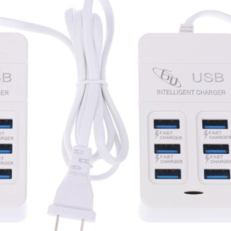 Type C Multiport Adapter - Cargador USB multipuerto de 6 puertos,
