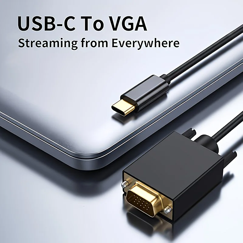 Type C Multiport Adapter - Cable USB C a VGA 1080P
