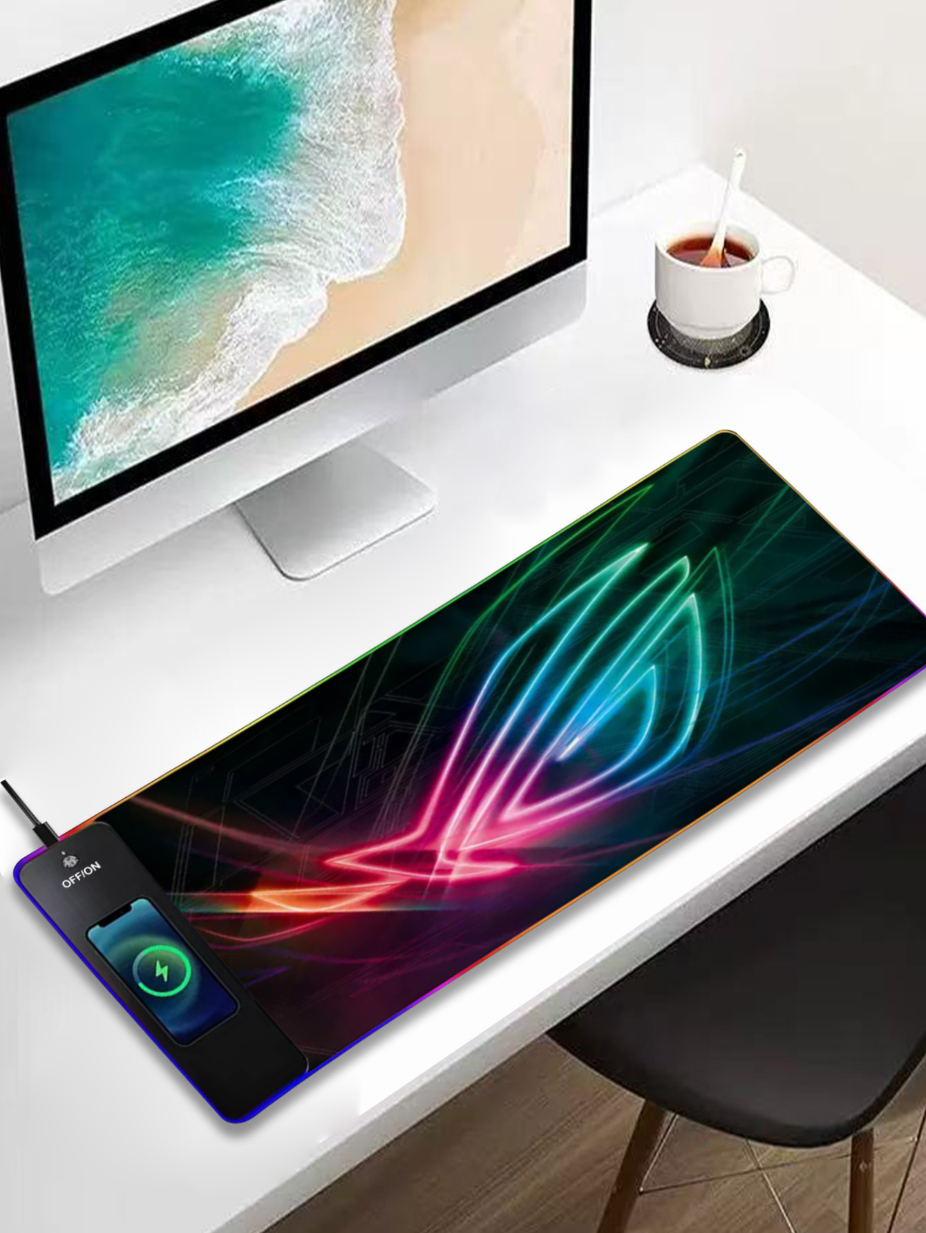 Mouse Charging Pad - Alfombrilla de Ratón Multifuncional con Iluminación