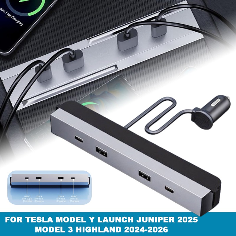 Type C Multiport Adapter - Adaptador para Consola Central de Auto,