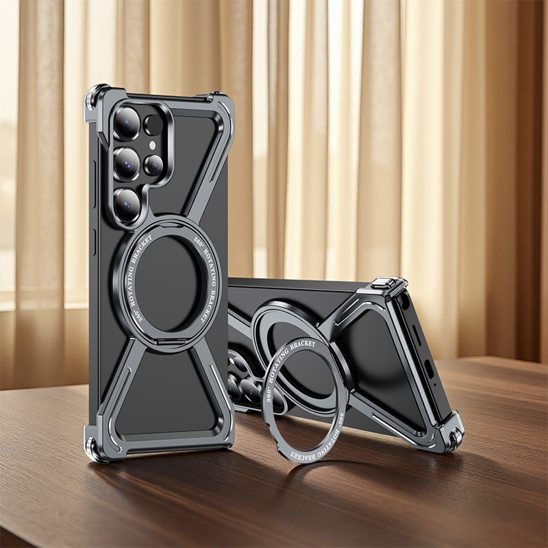 Phone Stand Aluminum - Funda Magnética Giratoria Anticaídas para Teléfono,