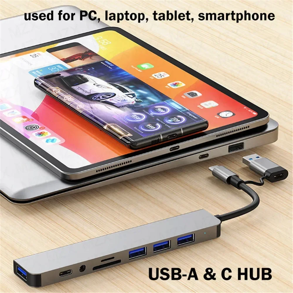 Type C Multiport Adapter - Hub USB C 8 en 1,