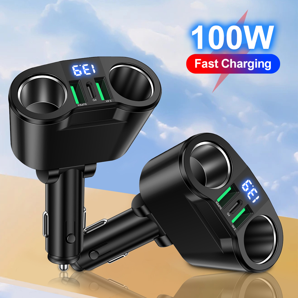 Type C Multiport Adapter - Adaptador de cargador de coche USB