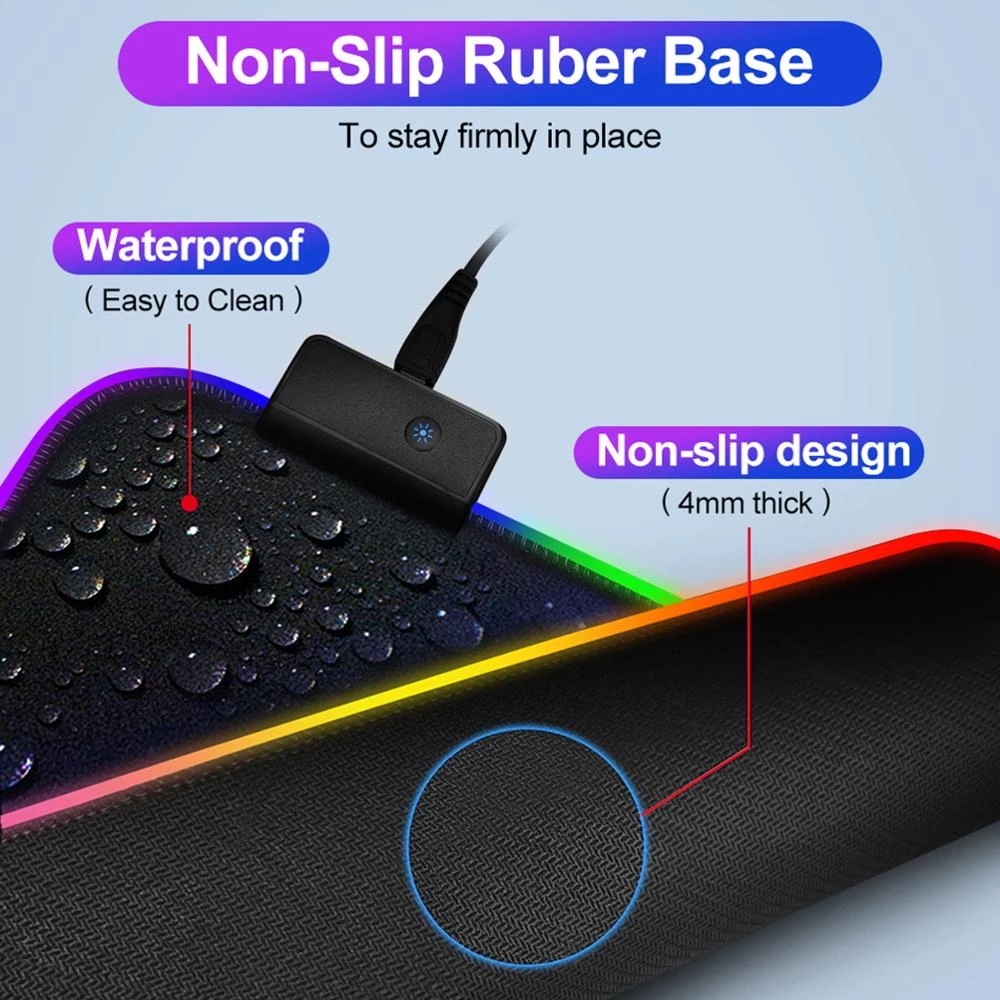 Alfombrilla de ratón LED lumin - Tech Desktop Accessories reseña y precio