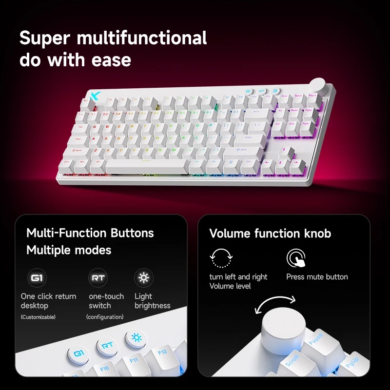 Teclado Magnético Mchose Mix87 - Tech Desktop Accessories reseña y precio