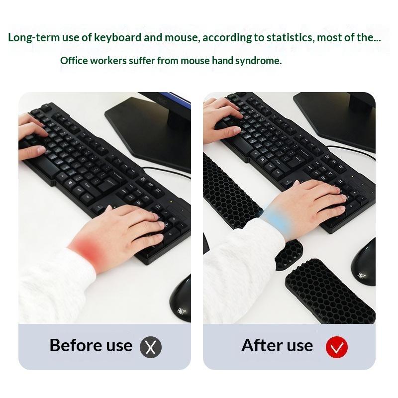 Almohadilla ergonómica para re - Keyboard Wrist Pad Leather reseña y precio