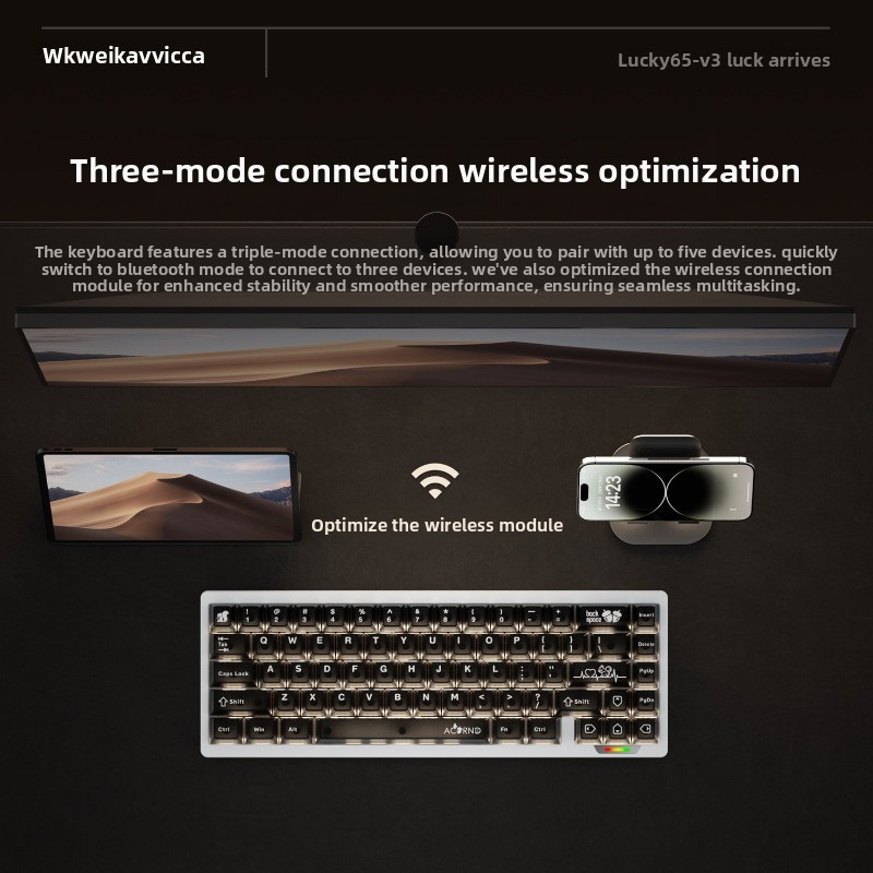 WEIKAV Lucky65 V3 Teclado mecá - Tech Desktop Accessories reseña y precio