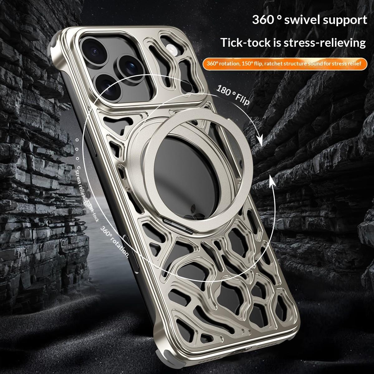 Fundas para iPhone 16, 15, 17  - Phone Stand Aluminum reseña y precio